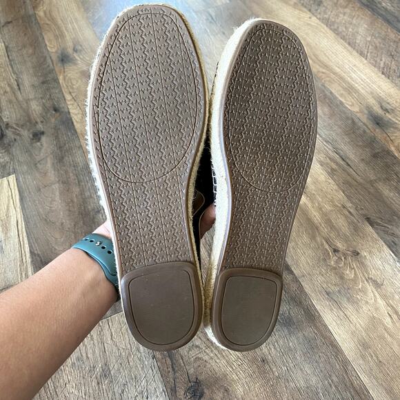 Michael Kors Black Fisher Espadrille Flat Slingback Sandal Women's 9.5M - Picture 6 of 12